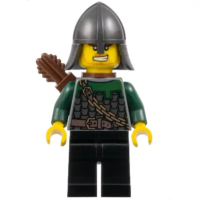  Kingdoms - Dragon Knight Scale Mail with Chain and Belt, Helmet with Neck Protector, Quiver, Bared Teeth