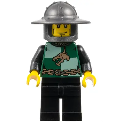  Kingdoms - Dragon Knight Quarters, Helmet with Broad Brim, Vertical Cheek Lines