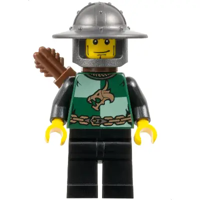  Kingdoms - Dragon Knight Quarters, Helmet with Broad Brim, Vertical Cheek Lines, Quiver