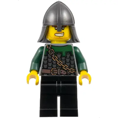  Kingdoms - Dragon Knight Scale Mail with Chain and Belt, Helmet with Neck Protector, Bared Teeth