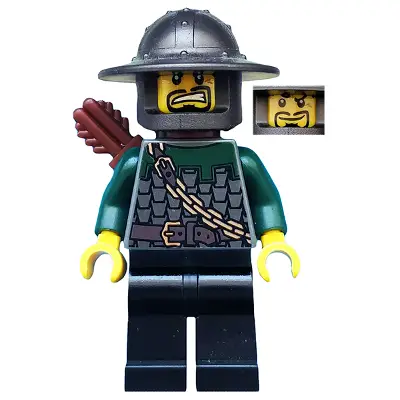  Kingdoms - Dragon Knight Scale Mail with Chain and Belt, Helmet with Broad Brim, Quiver