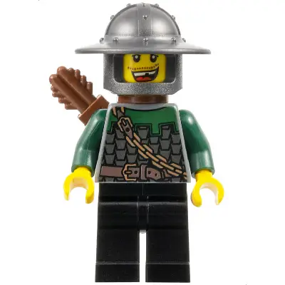  Kingdoms - Dragon Knight Scale Mail with Chain and Belt, Helmet with Broad Brim, Quiver, Missing Tooth