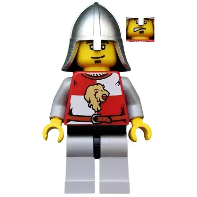 Kingdoms - Lion Knight Quarters, Helmet with Neck Protector, Eyebrows and Goatee