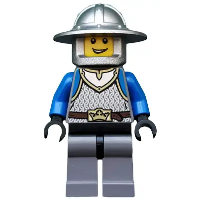  Castle - King's Knight Scale Mail, Crown Belt, Helmet with Broad Brim, Open Grin