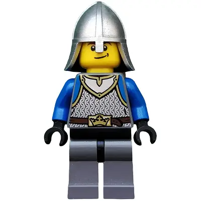  Castle - King's Knight Scale Mail, Crown Belt, Helmet with Neck Protector, Smirk
