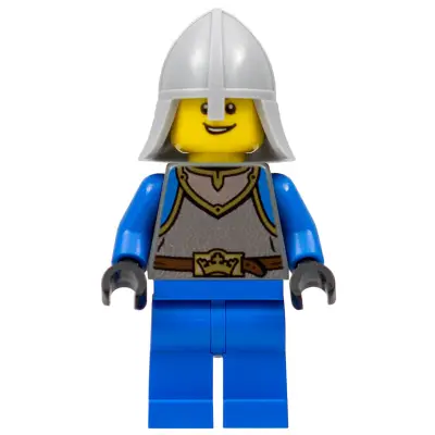  Castle - King's Knight Scale Mail, Crown Belt,  Helmet with Neck Protector, Open Grin
