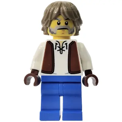  Blacksmith - White Shirt with Reddish Brown Vest, Blue Legs, Dark Tan Hair