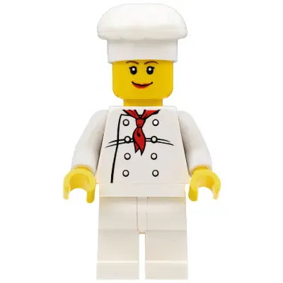  Chef - White Torso with 8 Buttons, White Legs, Female