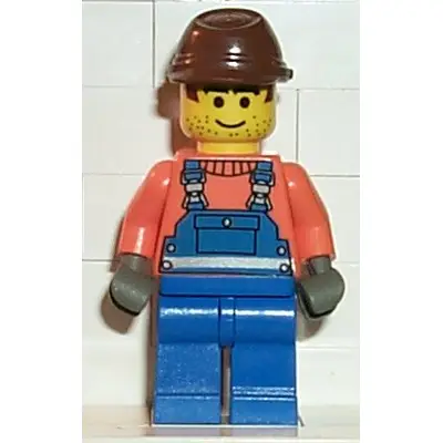  Overalls with Safety Stripe Blue, Brown Cavalry Cap