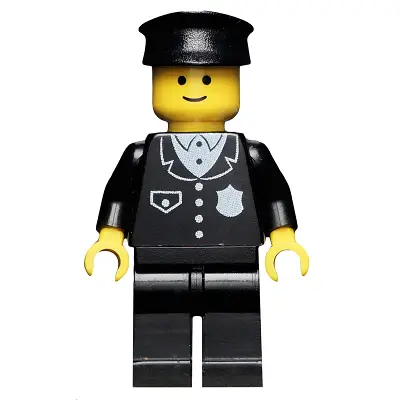  Police - Suit with 4 Buttons, Black Legs, Black Hat