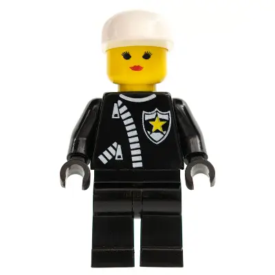  Police - Zipper with Sheriff Star, White Cap, Female