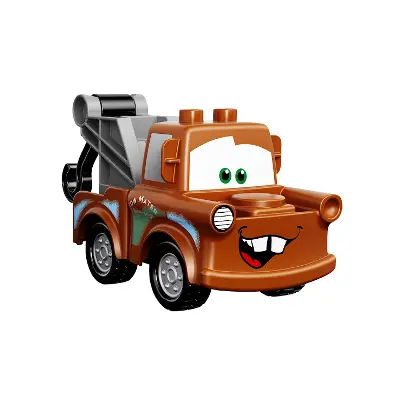  Duplo Tow Mater - Light Bluish Gray Hook Base, Silver Wheels