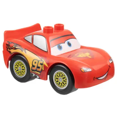  Duplo Lightning McQueen - Piston Cup Hood, Yellow Wheels