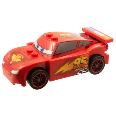  Lightning McQueen - Piston Cup Hood, Red and Black Wheels