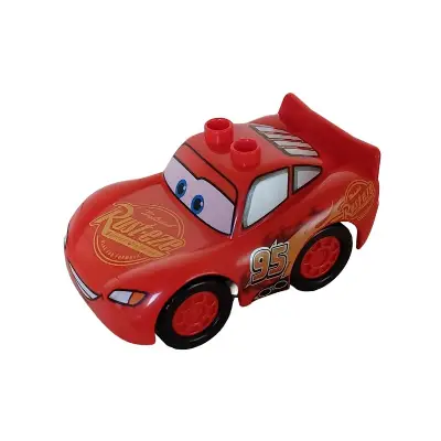  Duplo Lightning McQueen - Rust-eze Hood, Treaded Tires, Low Front Window