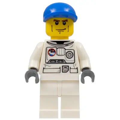  Spacesuit, White Legs, Blue Short Bill Cap, Brown Eyebrows
