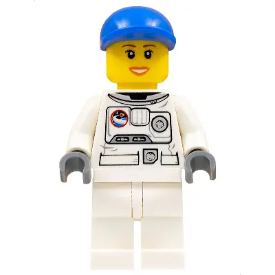  Spacesuit, White Legs, Blue Short Bill Cap, Eyelashes