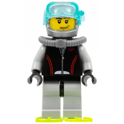  Diver, Flippers, Stubble Beard and Moustache and Sideburns, Scuba Tank