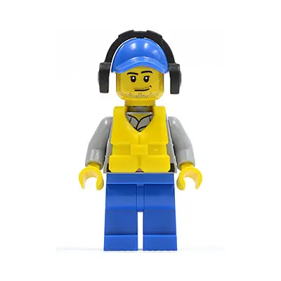  Coast Guard City - Crew Member Male, Blue Cap with Hole, Headphones