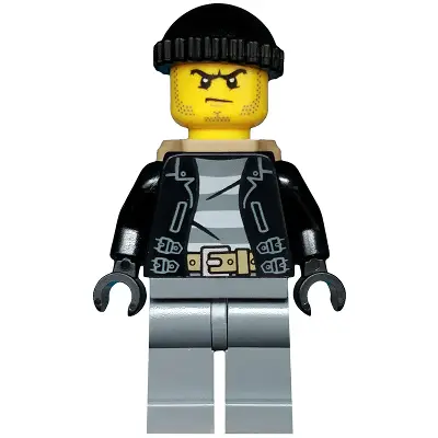  Police - City Bandit Male with Black Stubble and Backpack