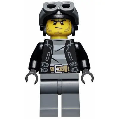  Police - City Bandit Male with Black Stubble and Aviator Cap