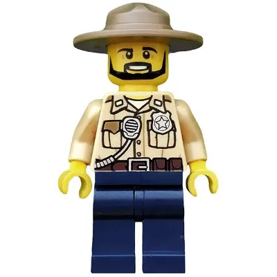  Swamp Police - Officer, Shirt, Dark Tan Hat, Black Beard