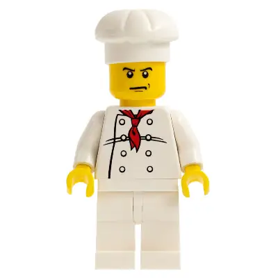  Chef - White Torso with 8 Buttons, White Legs, Angry Eyebrows