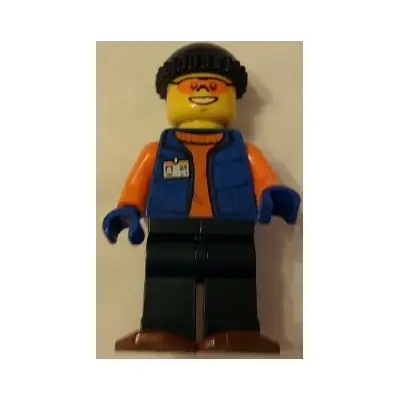  Arctic Research Assistant with Snowshoes, Dark Blue Legs and Knit Cap