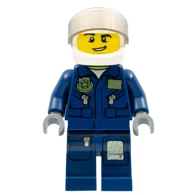  Police - City Helicopter Pilot, Dark Blue Jumpsuit