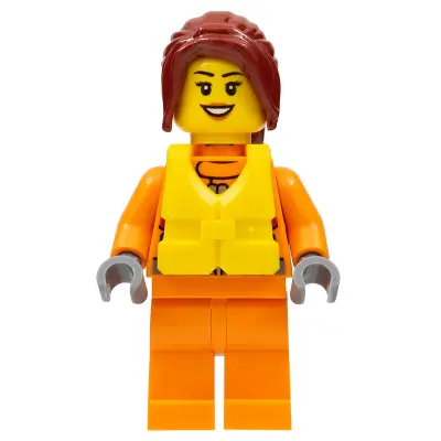  Coast Guard City - Female Watercraft Pilot with Dark Red Hair