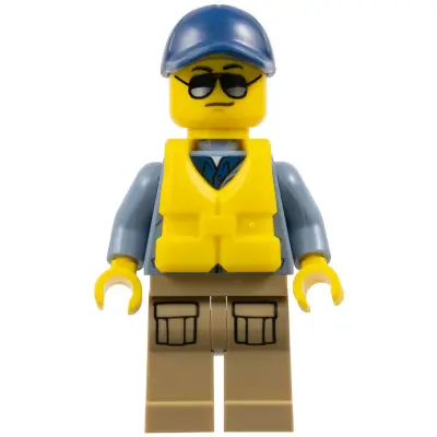  Mountain Police - Officer Male, Speed Boat with Life Jacket Center Buckle