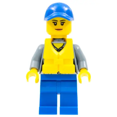  Coast Guard City - Female Crew Member, Blue Cap with Life Jacket