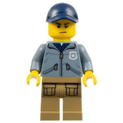  Mountain Police - Officer Male, Dark Blue Cap, Sand Blue Jacket