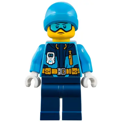  Arctic Explorer - Male, Dark Blue Legs, Dark Azure Beanie, Medium Azure Ski Goggles