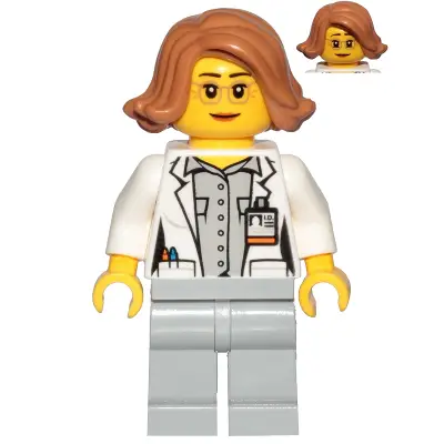  Scientist, Botanist - Female, Glasses and Medium Nougat Hair Short Swept Sideways