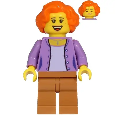 Ann McCloud - Mom, Medium Lavender Jacket, Medium Nougat Legs, Orange Hair