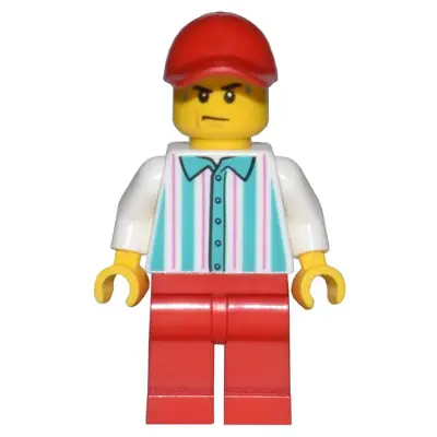  Hot Dog Vendor - Red Legs and Cap, Sweat Drops