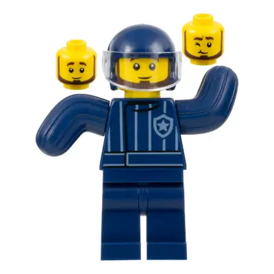  Police Dog Trainer, Dark Blue Helmet, Bite Suit