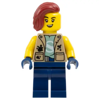  City Jungle Explorer Female - Dark Tan Vest, Dark Blue Legs, Dark Red Hair