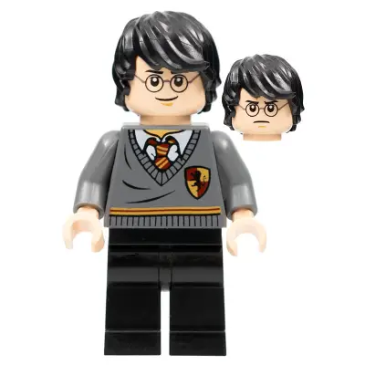  Harry Potter - Gryffindor Stripe and Shield Torso, Black Legs, Tousled Hair