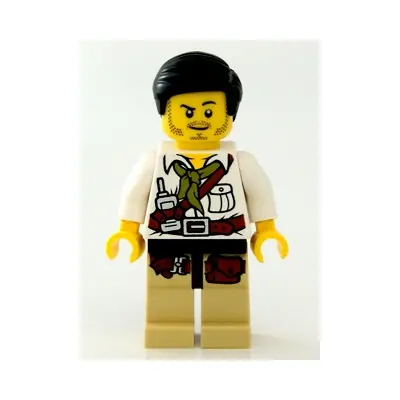  Hero - White Shirt with Olive Green Bandana