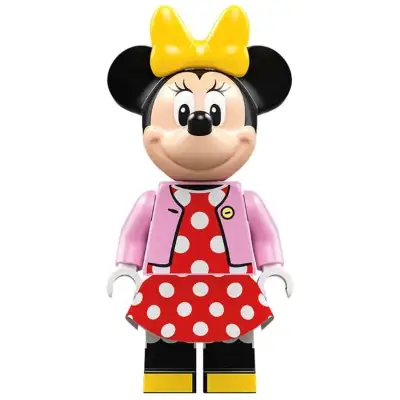  Minnie Mouse - Bright Pink Jacket, Red Polka Dot Dress, Yellow Bow