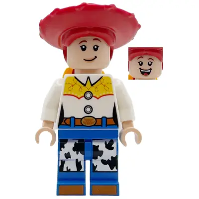  Jessie - Normal Legs, Minifigure Head and Bow, Printed Dark Orange Boot Tips