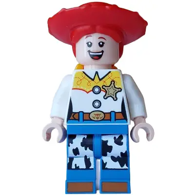  Jessie - Normal Legs, Minifigure Head and Bow, Printed Dark Orange Boot Tips, Sheriff Star Badge