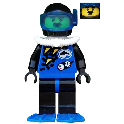  Divers - Blue, Black Helmet, Blue Flippers