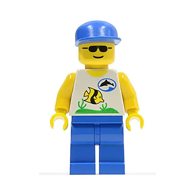  Divers - Boatie, Fish and Dolphin Shirt, Blue Cap