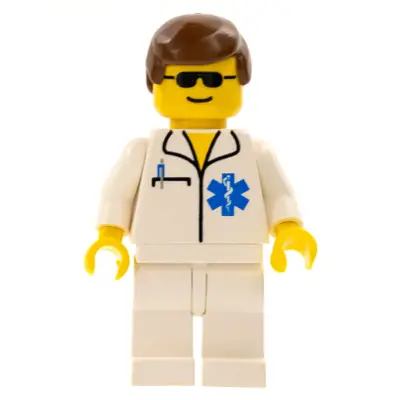  Doctor - EMT Star of Life, White Legs, Brown Male Hair, Sunglasses