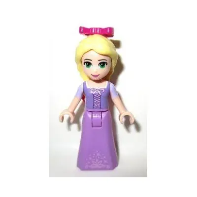  Rapunzel - Mini Doll, Lavender and Magenta Bows, Medium Lavender Skirt