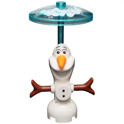  Olaf, Buttons, Clip on Back with Dish - Brick Built