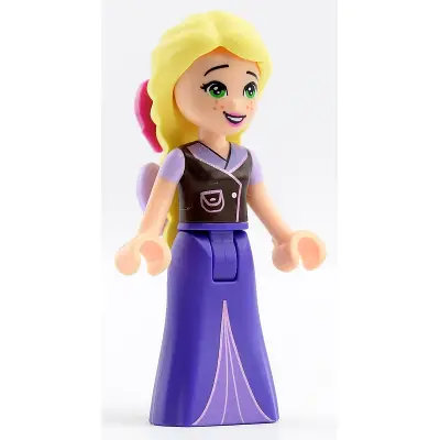  Rapunzel - Mini Doll, Lavender and Magenta Bows, Dark Purple Skirt